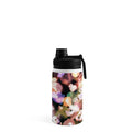Ninola Design Botanic Retreat Ombre Abstract Watercolor Flowers Pink gold Water Bottle