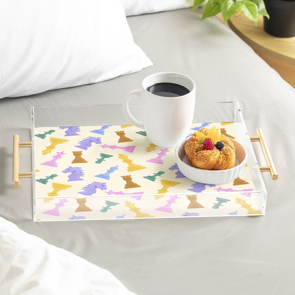 Design by Spark Chess Game Pieces Acrylic Tray