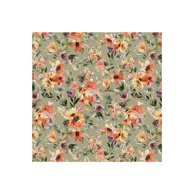 Ninola Design Botanic Retreat Floral Oleander Whimsical Teal Green Art Print