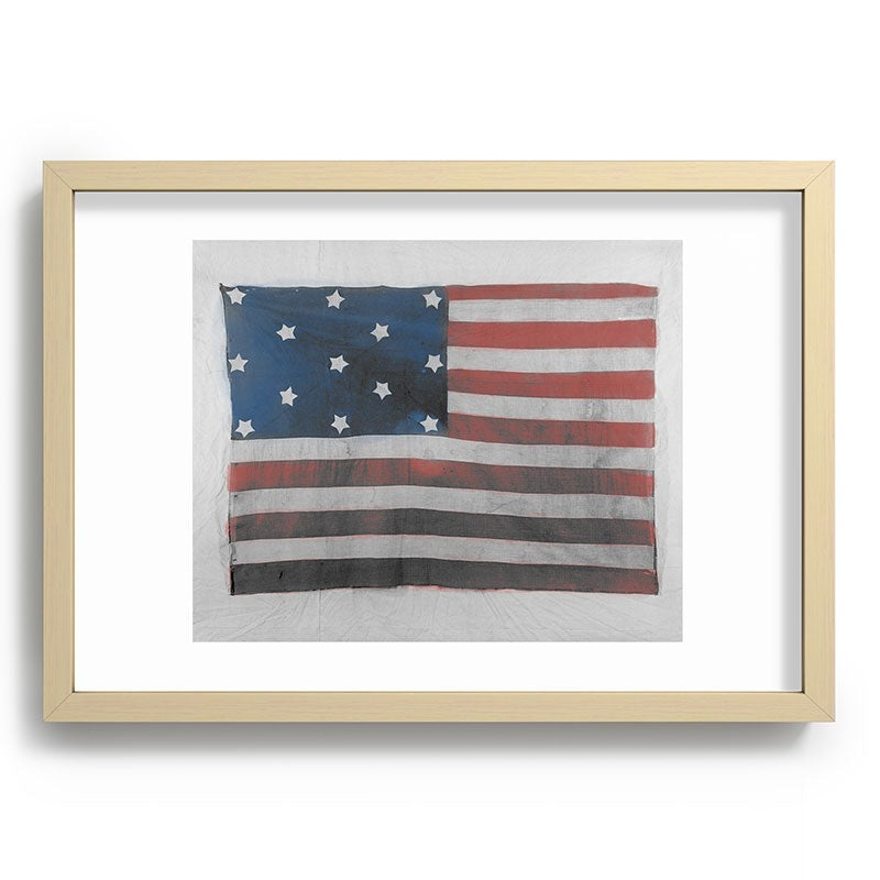 DENY Designs Flag Attributed to Elizabeth Schuyler Hamilton Recessed Framing Rectangle
