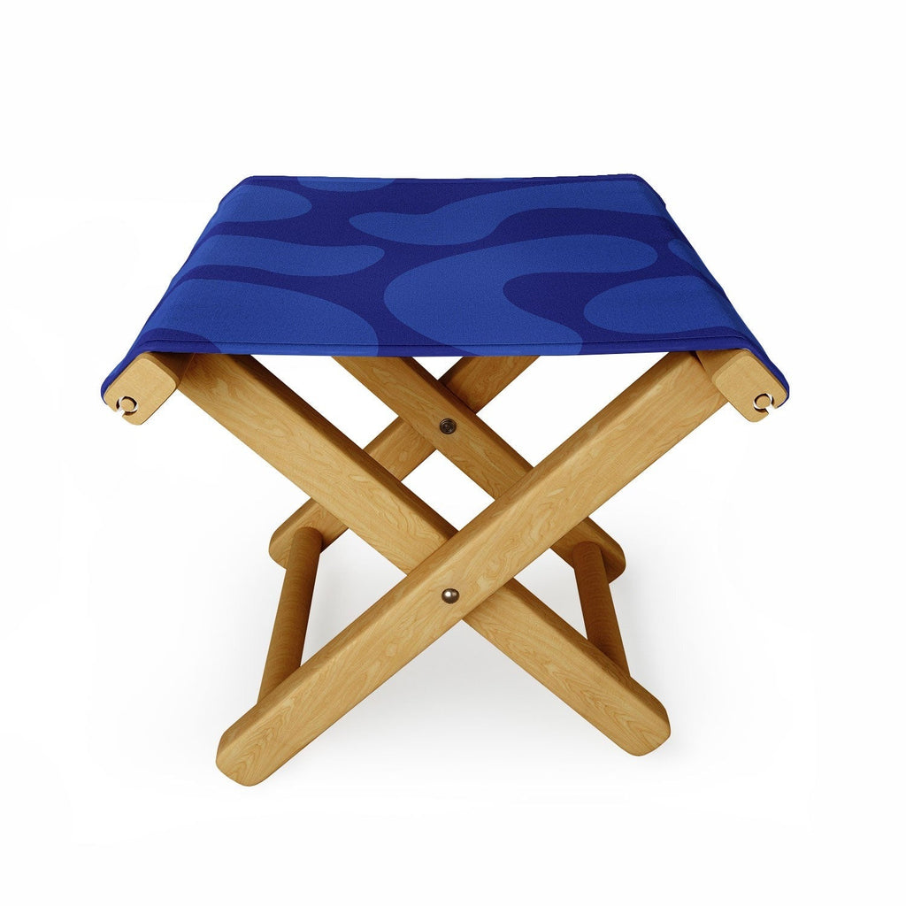 Camilla Foss Blue Pebble Folding Stool