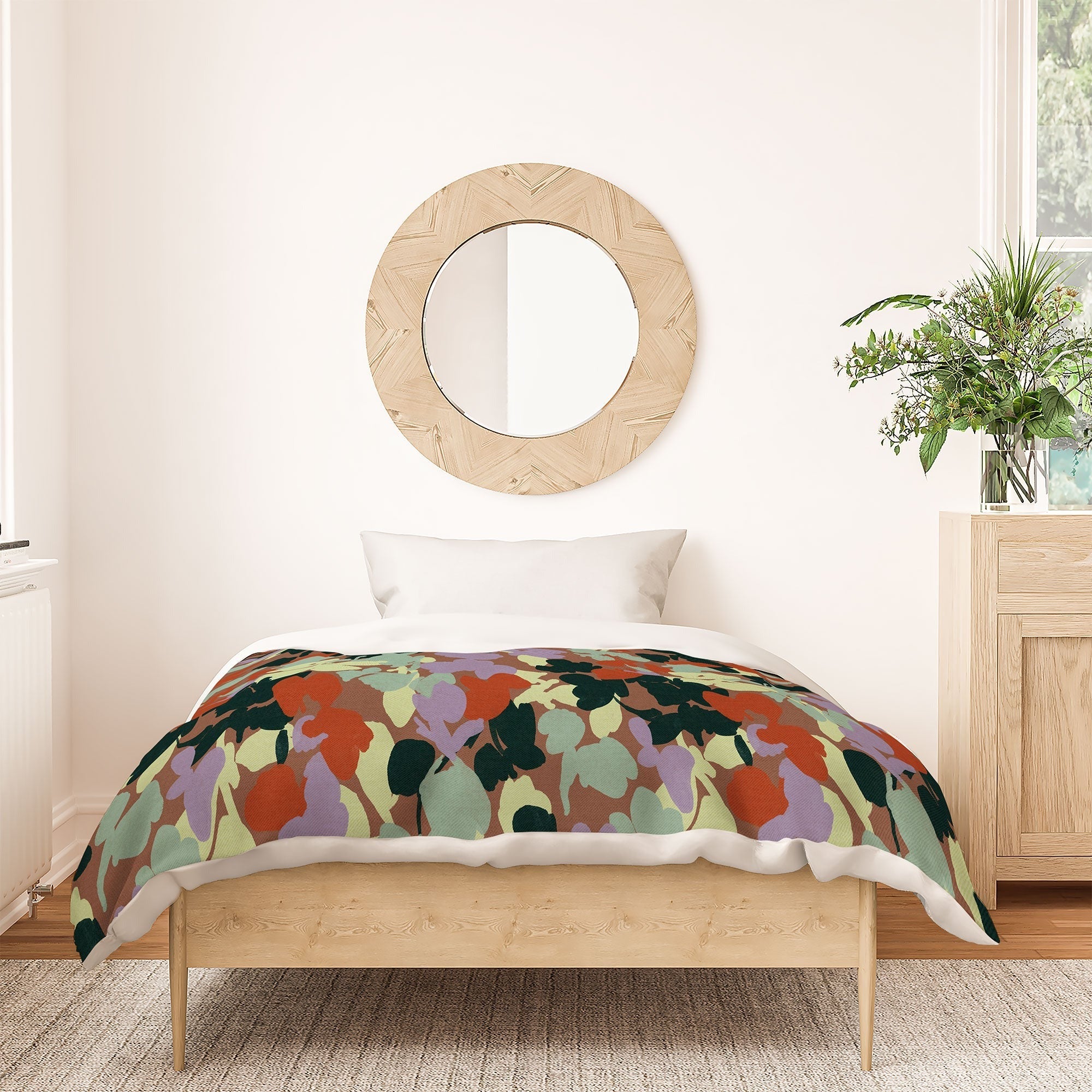 Marta Barragan Camarasa Retro Bloom Medley Duvet Cover