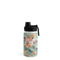 Ninola Design Botanic Retreat Floral Oleander Whimsical Teal Green Water Bottle