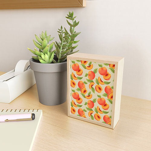 Jessica Molina Peach Pattern Framed Mini Art Print