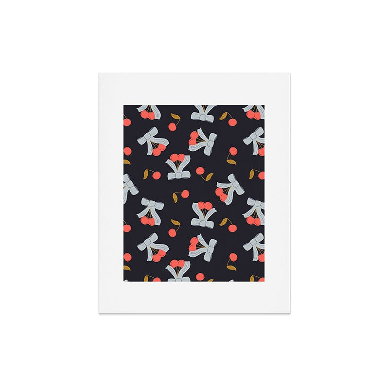 Jennifer Labre Cherries and Bows Art Print