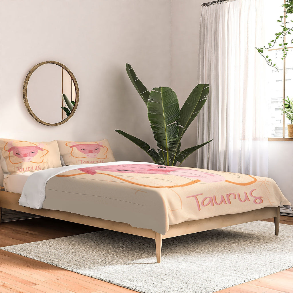 Little Om Zodiac Sign Taurus Comforter