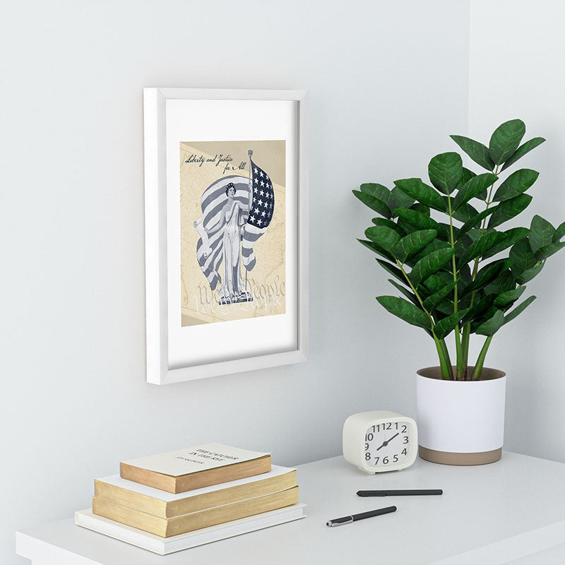 DENY Designs Liberty and Justice Woman Recessed Framing Rectangle