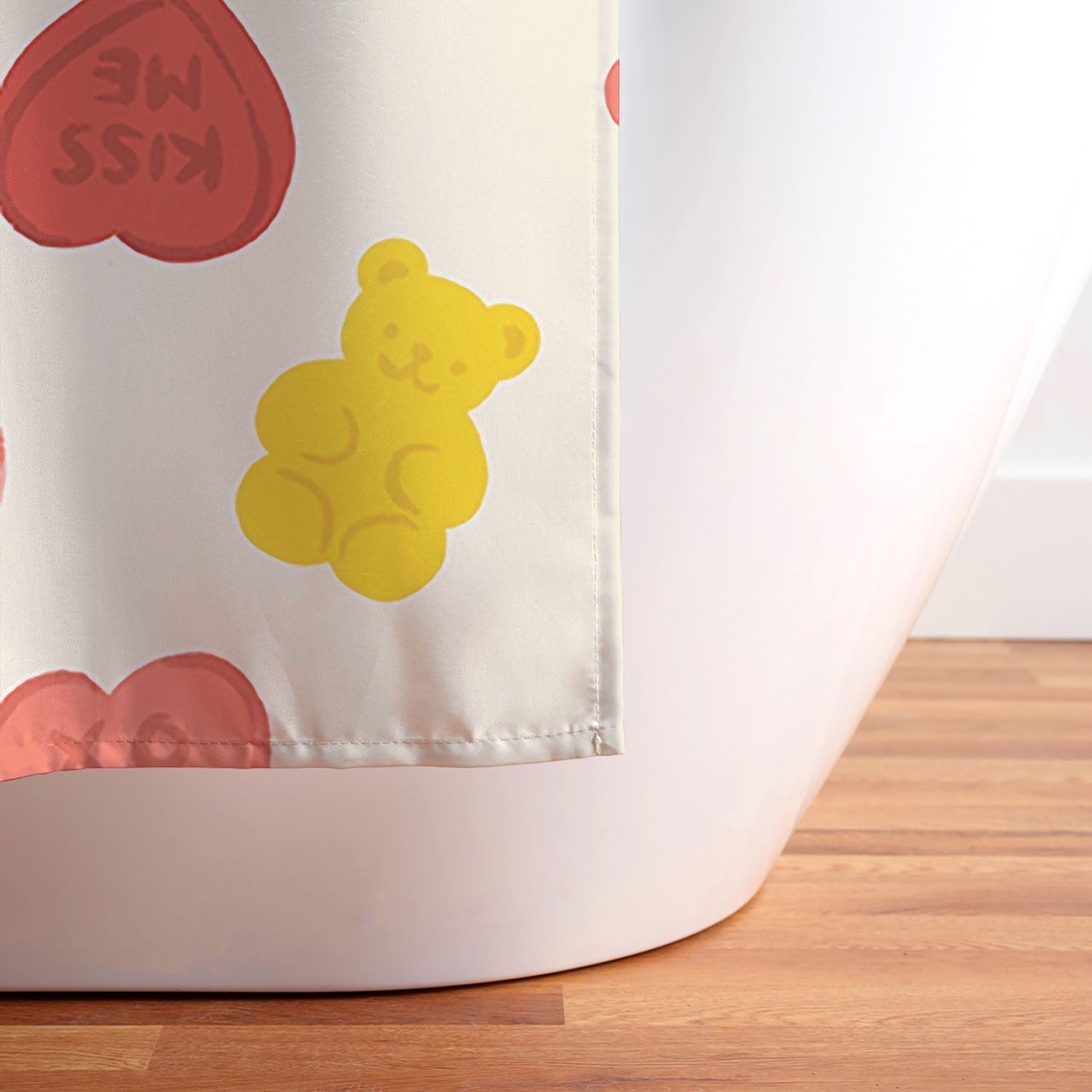 Design by Spark Gummy Bears and Candy Hearts Valentines Shower Curtain