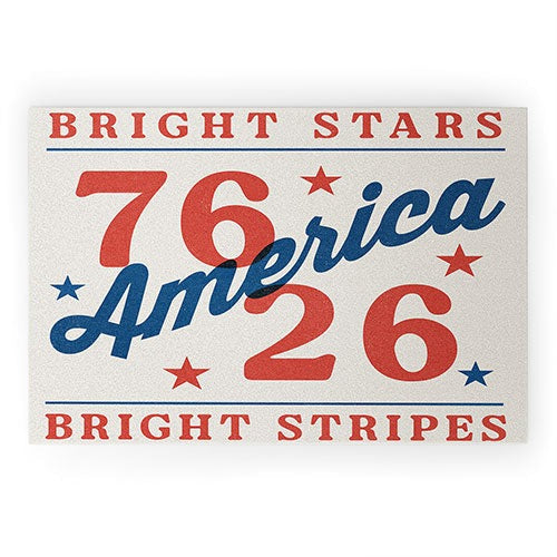 DENY Designs Bright Stars Bright Stripes Welcome Mat