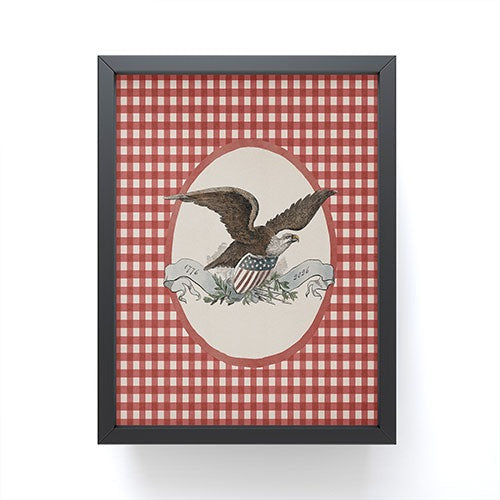 DENY Designs Gingham Eagle Framed Mini Art Print