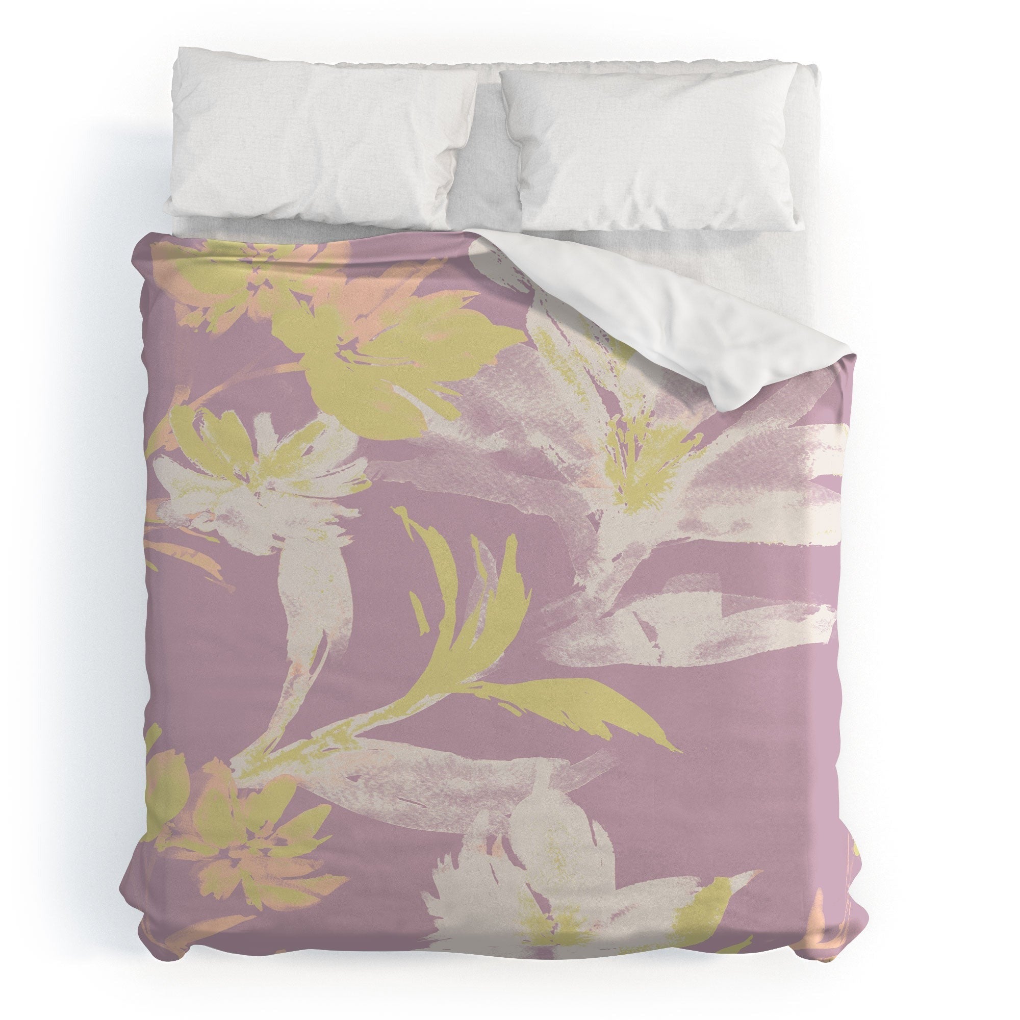 Gabriela Fuente Emma Lilac Floral Duvet Cover