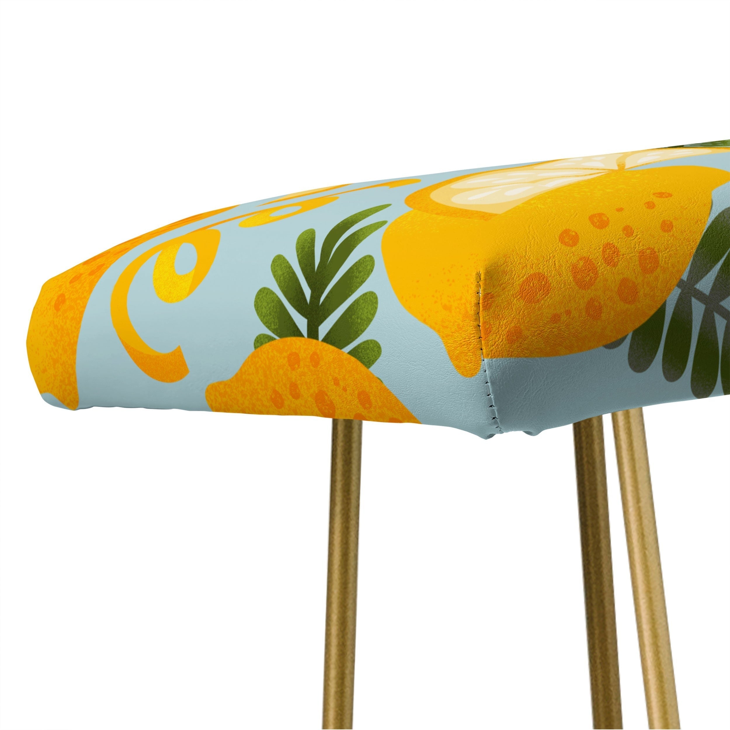 Jessica Molina Lemon Pattern on Sky Blue Bench