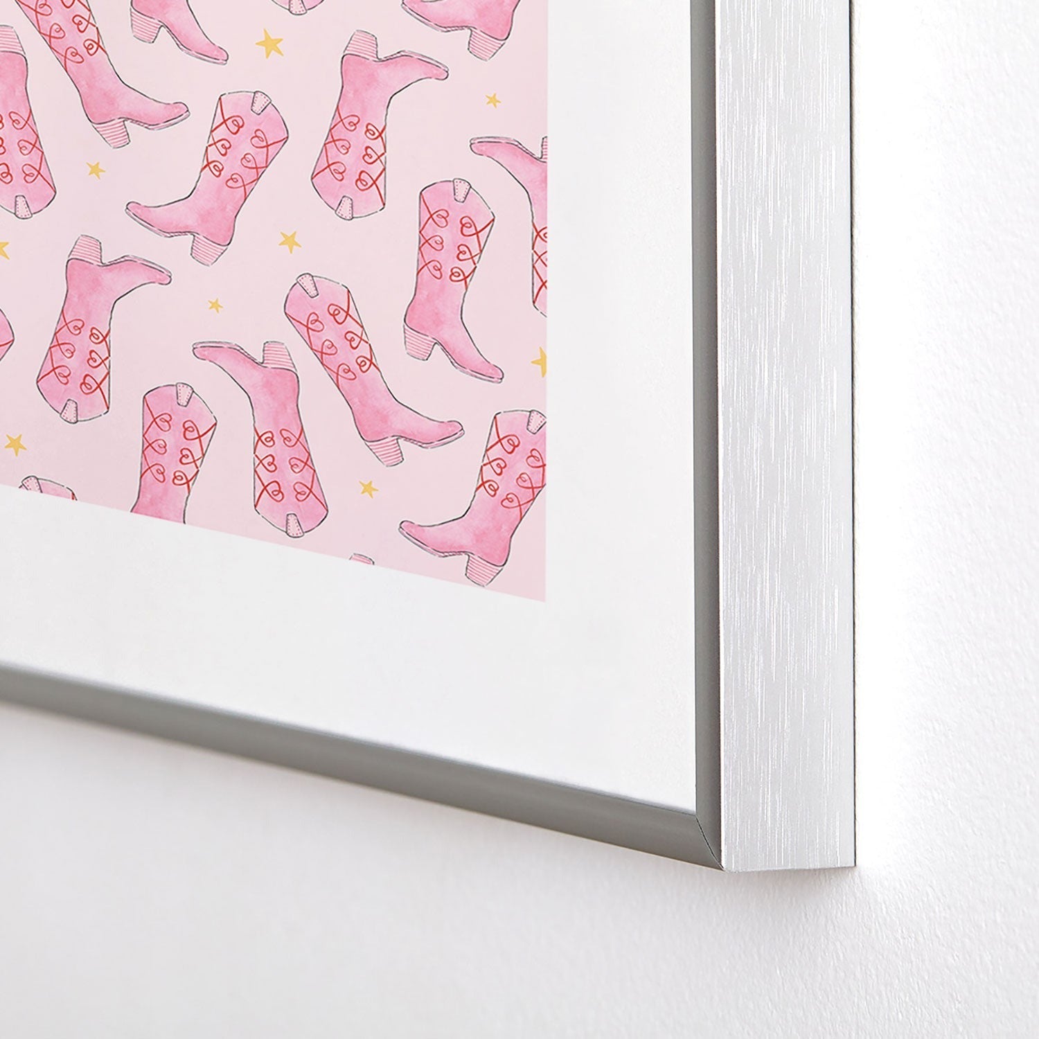 Love_Ryming Stars and Boots Metal Framed Art Print