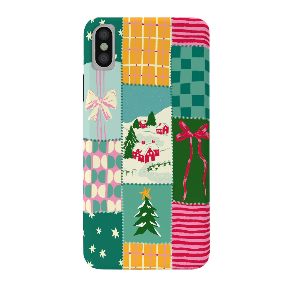 LouBruzzoni Cozy Christmas Patchwork Phone Case