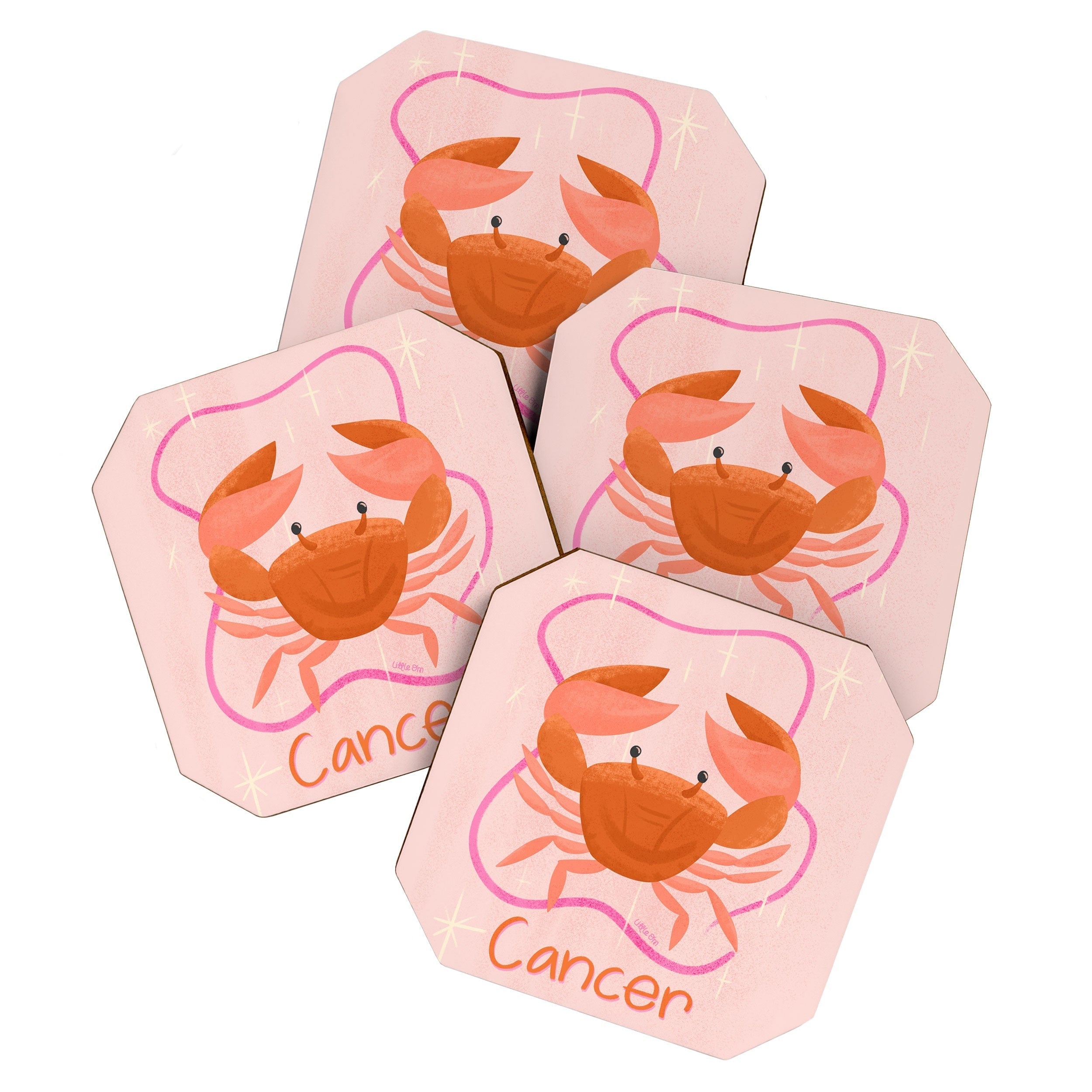Little Om Zodiac Signs Cancer Coaster Set