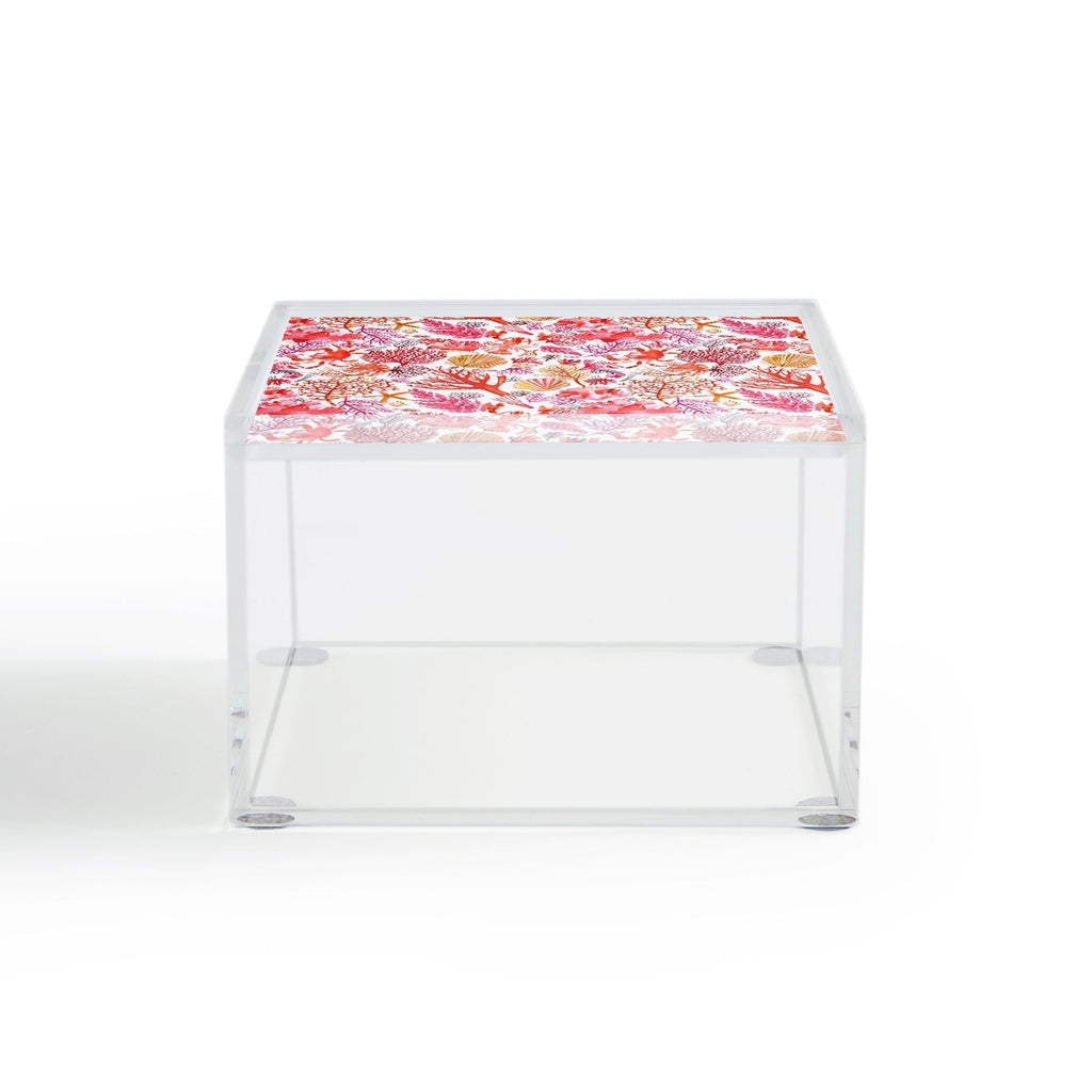 Ninola Design Botanic Retreat Coral Reef Crab Lobster Red Acrylic Box