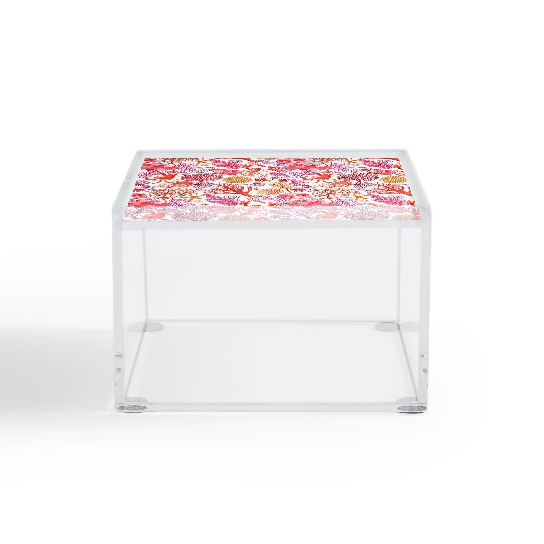 Ninola Design Botanic Retreat Coral Reef Crab Lobster Red Acrylic Box
