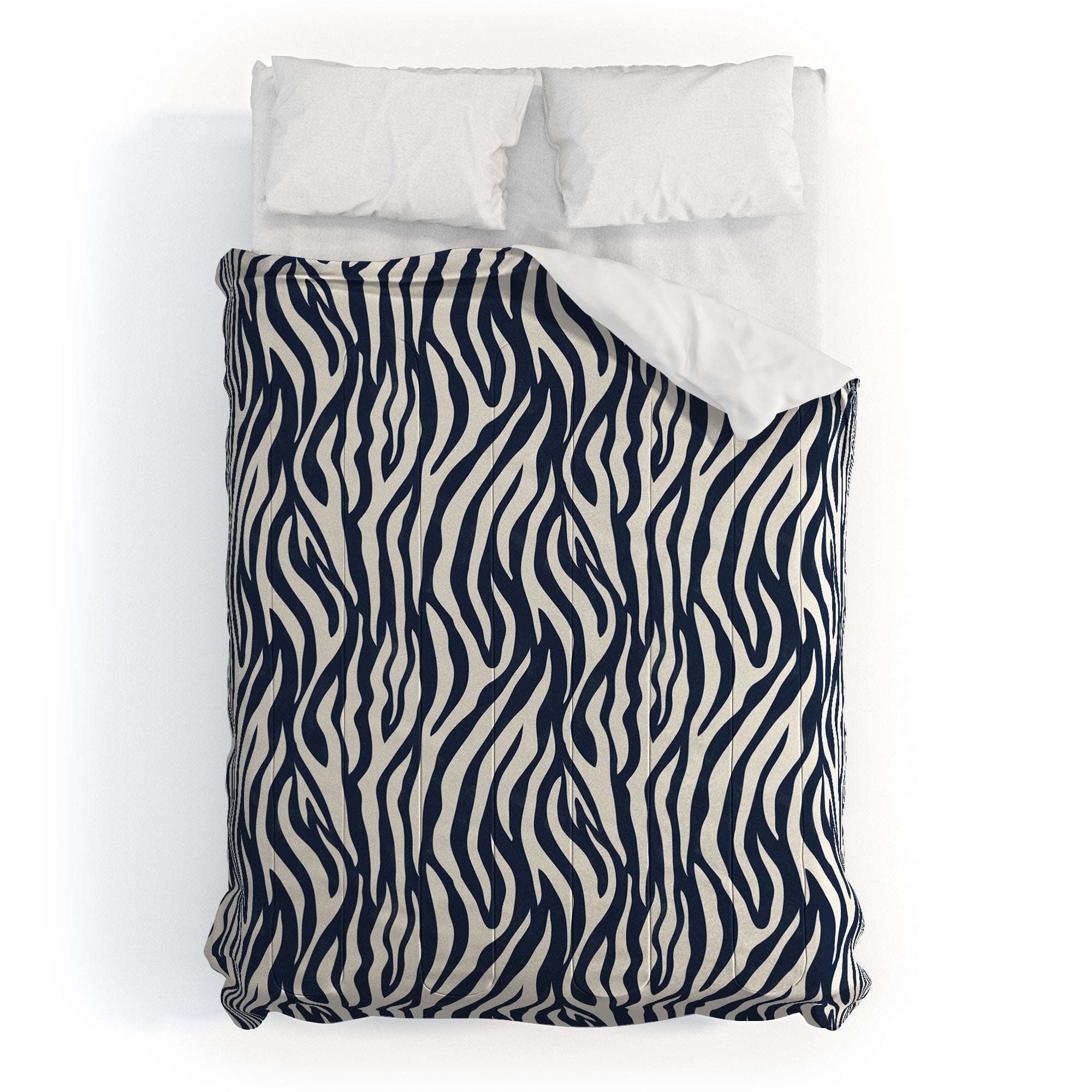 Avenie BR Navy Tiger Stripes Comforter