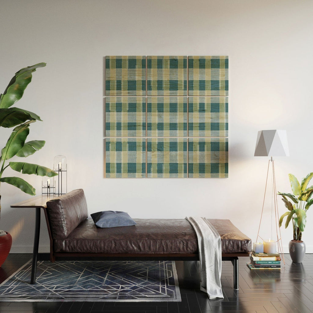 Marta Barragan Camarasa Country Style Checks Wood Wall Mural