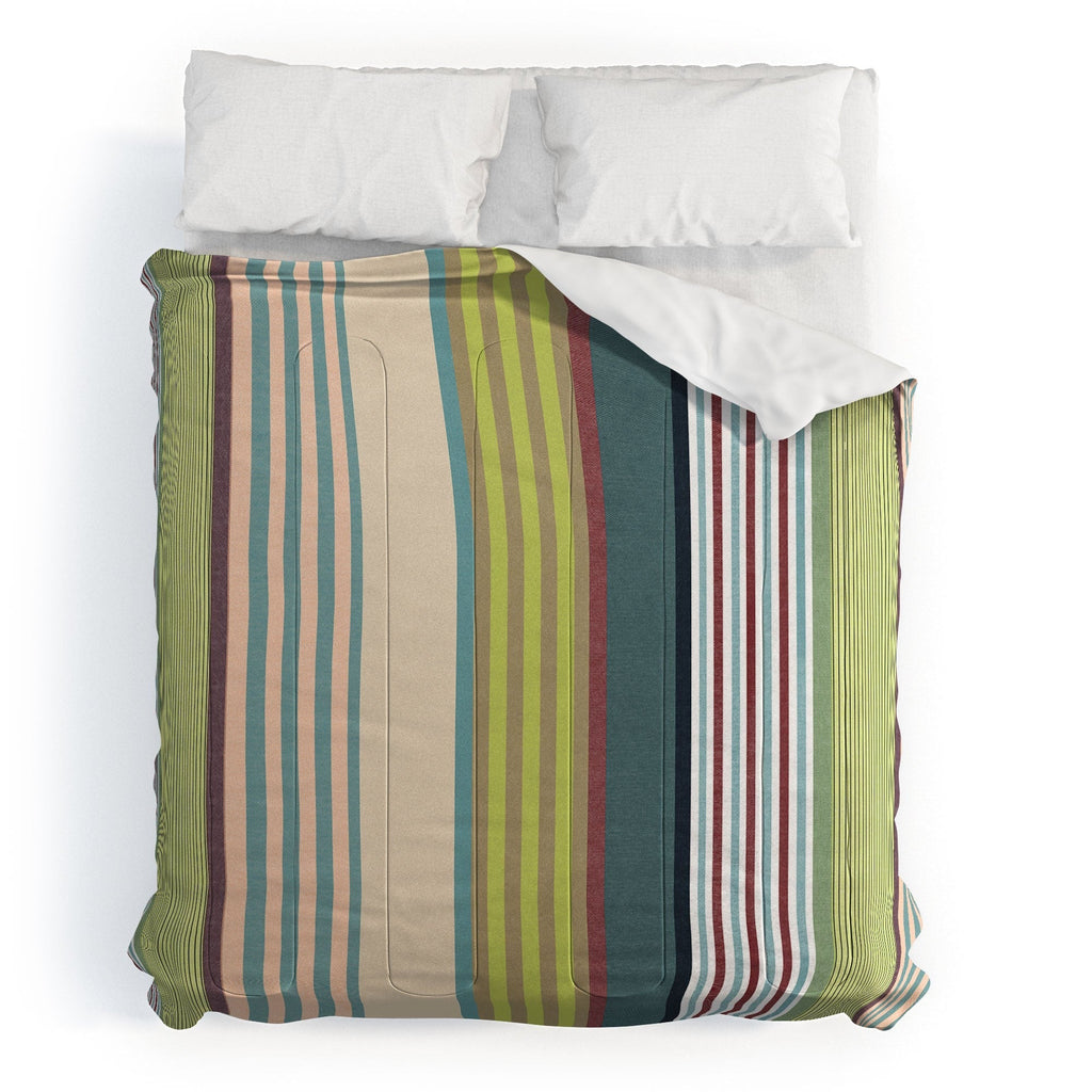 Marta Barragan Camarasa Colorful Stripe Delight Comforter
