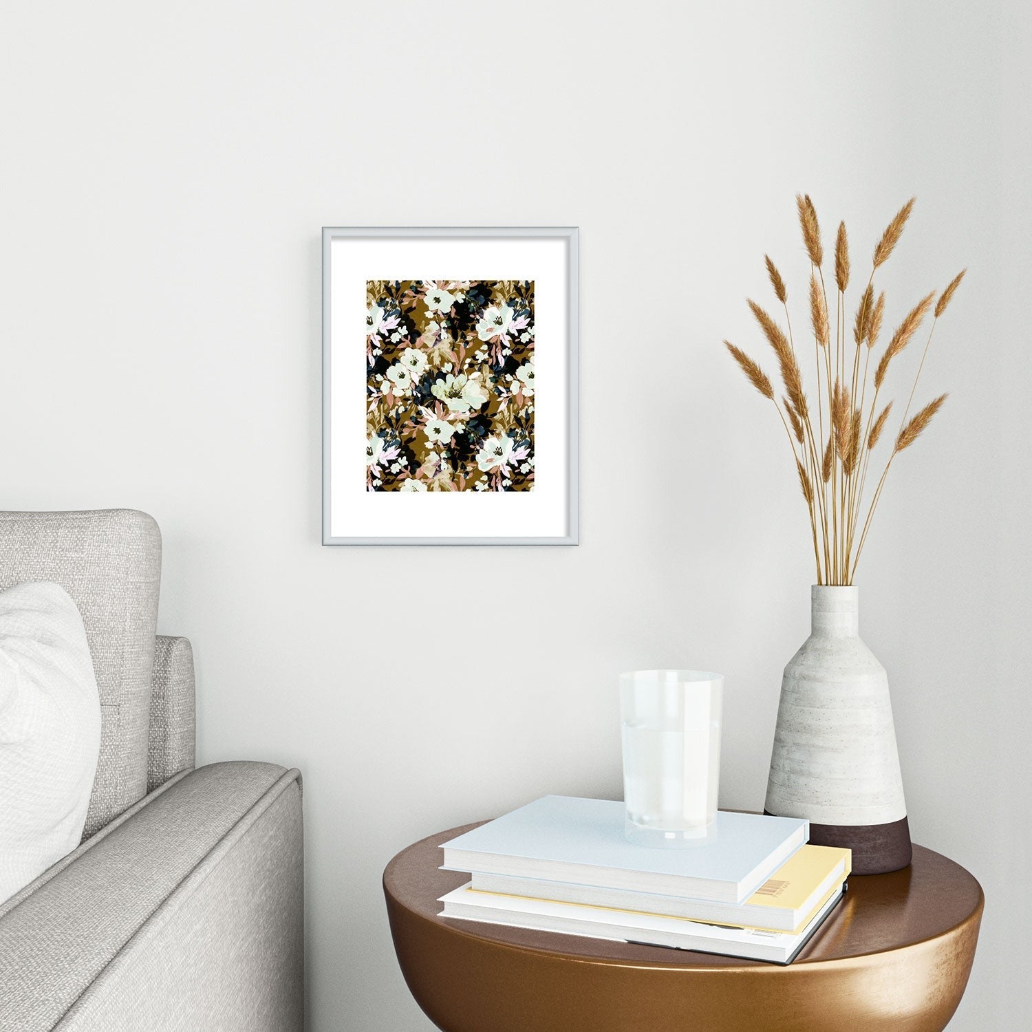 Marta Barragan Camarasa Romantic Floral Fusion Metal Framed Art Print