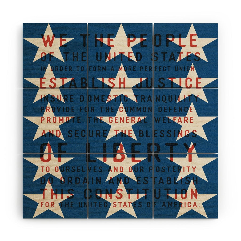 DENY Designs Starred Preamble Wood Wall Mural