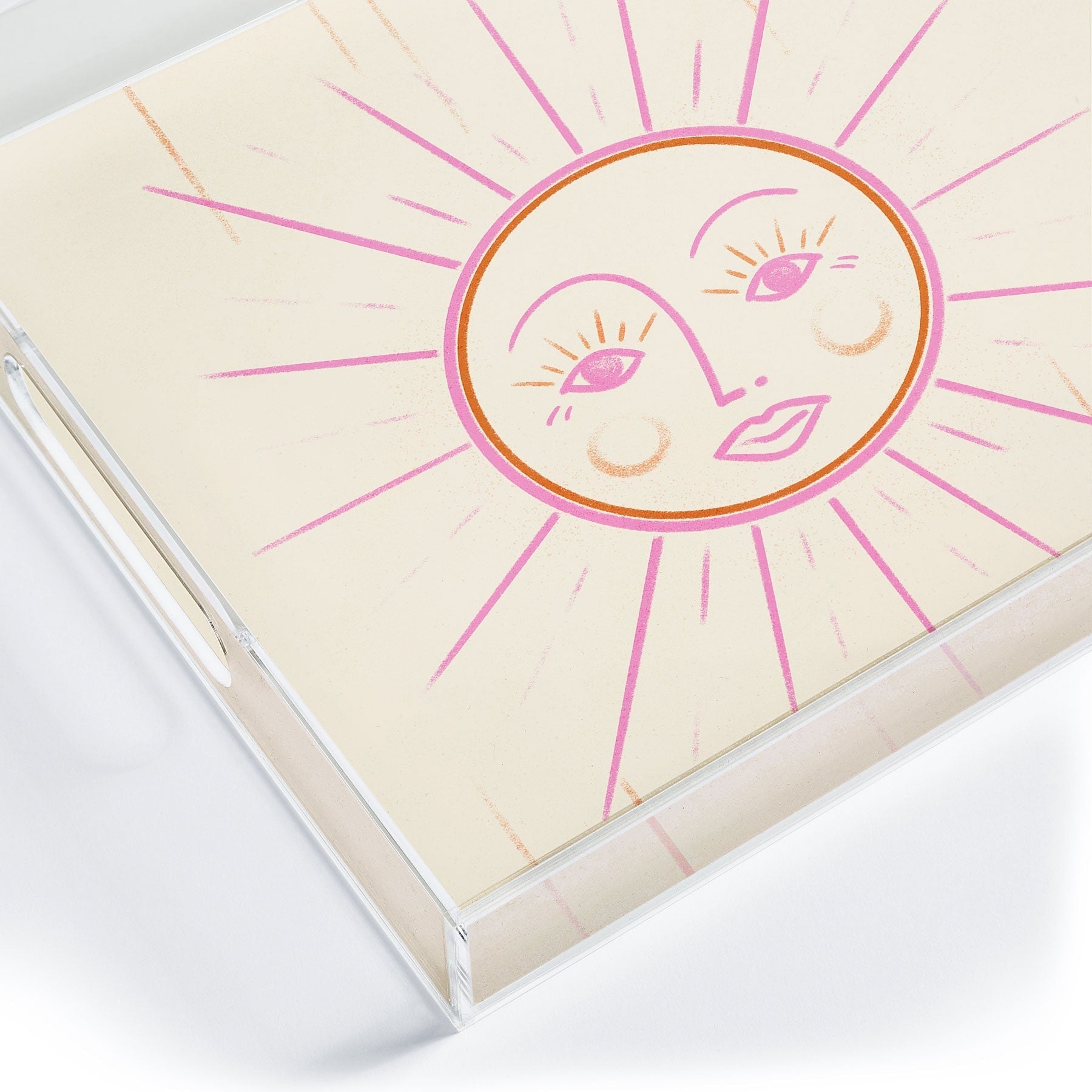 Little Om Celestial Sun cream Acrylic Tray
