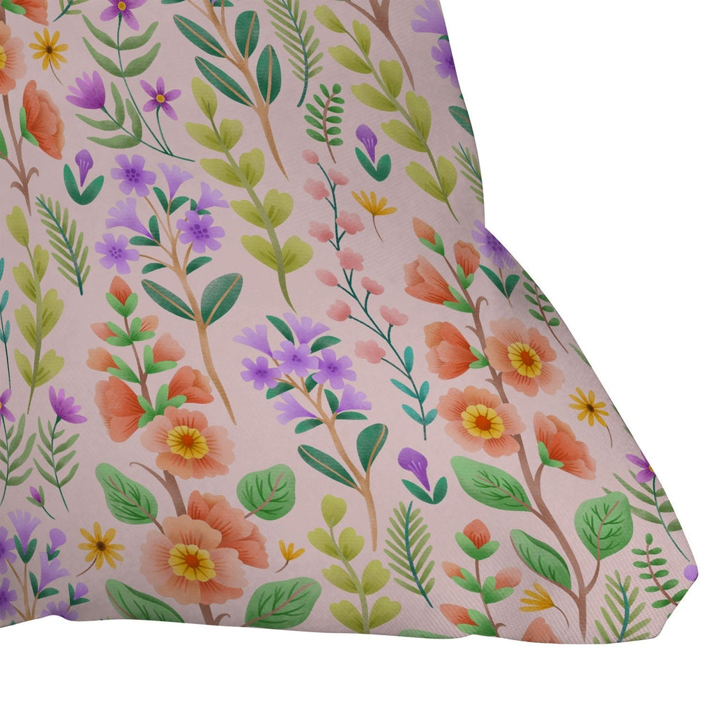 Pimlada Phuapradit Ditsy Spring Floral Outdoor Throw Pillow