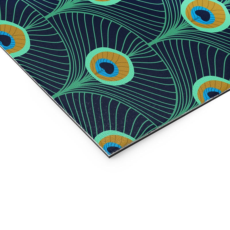 Design by Spark Peacock Deco Feathers Welcome Mat