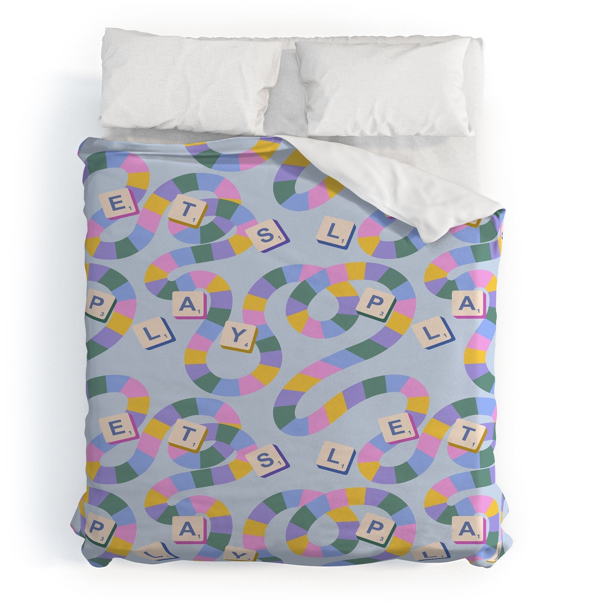 Design by Spark Scrabble Board Game Night Duvet Cover