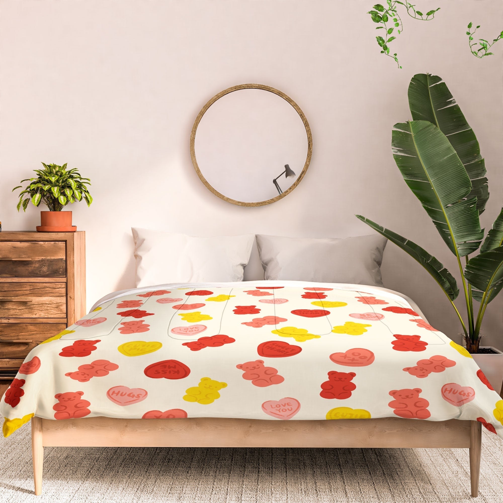 Design by Spark Gummy Bears and Candy Hearts Valentines Comforter