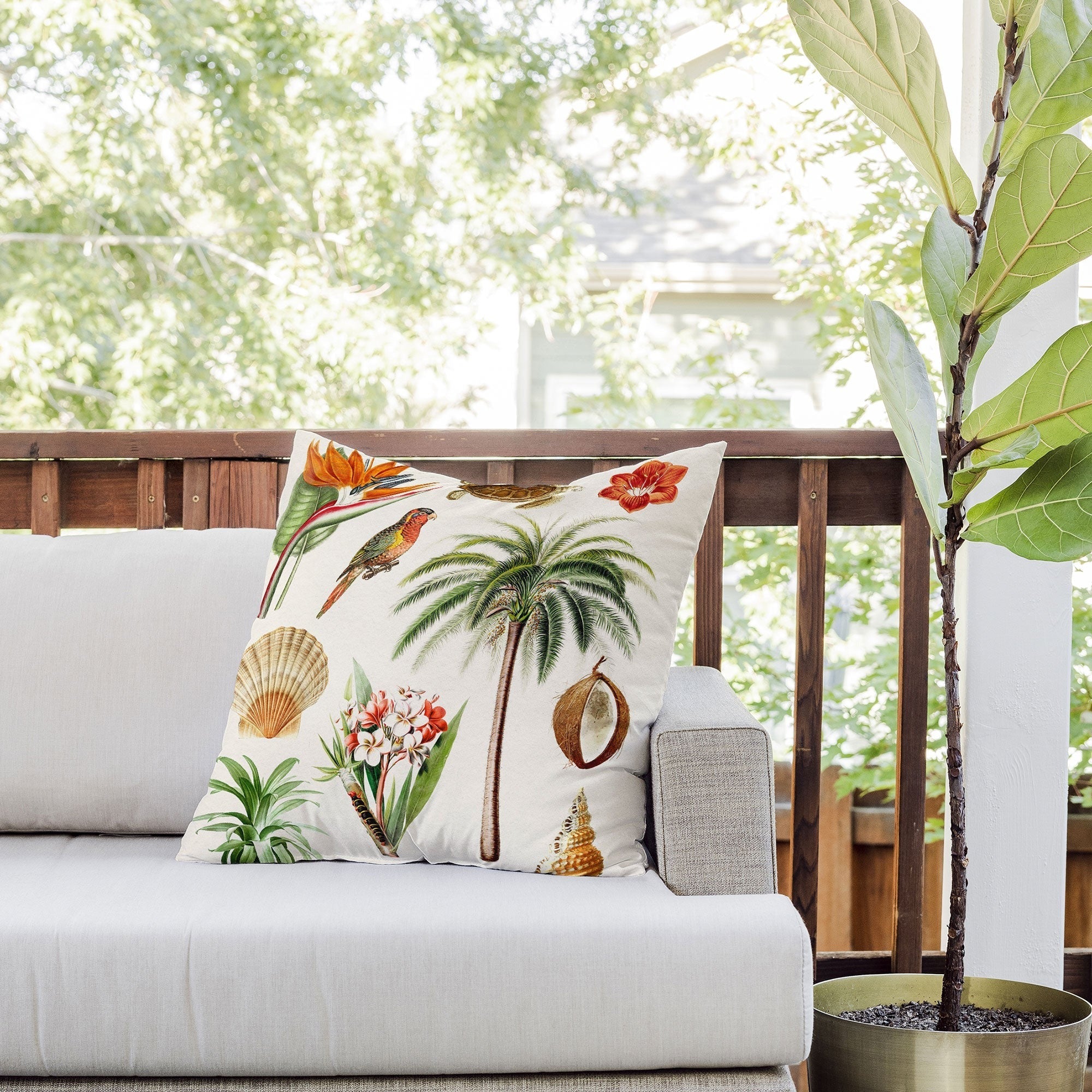 Gal Design Hawaii Collection Outdoor Throw Pillow