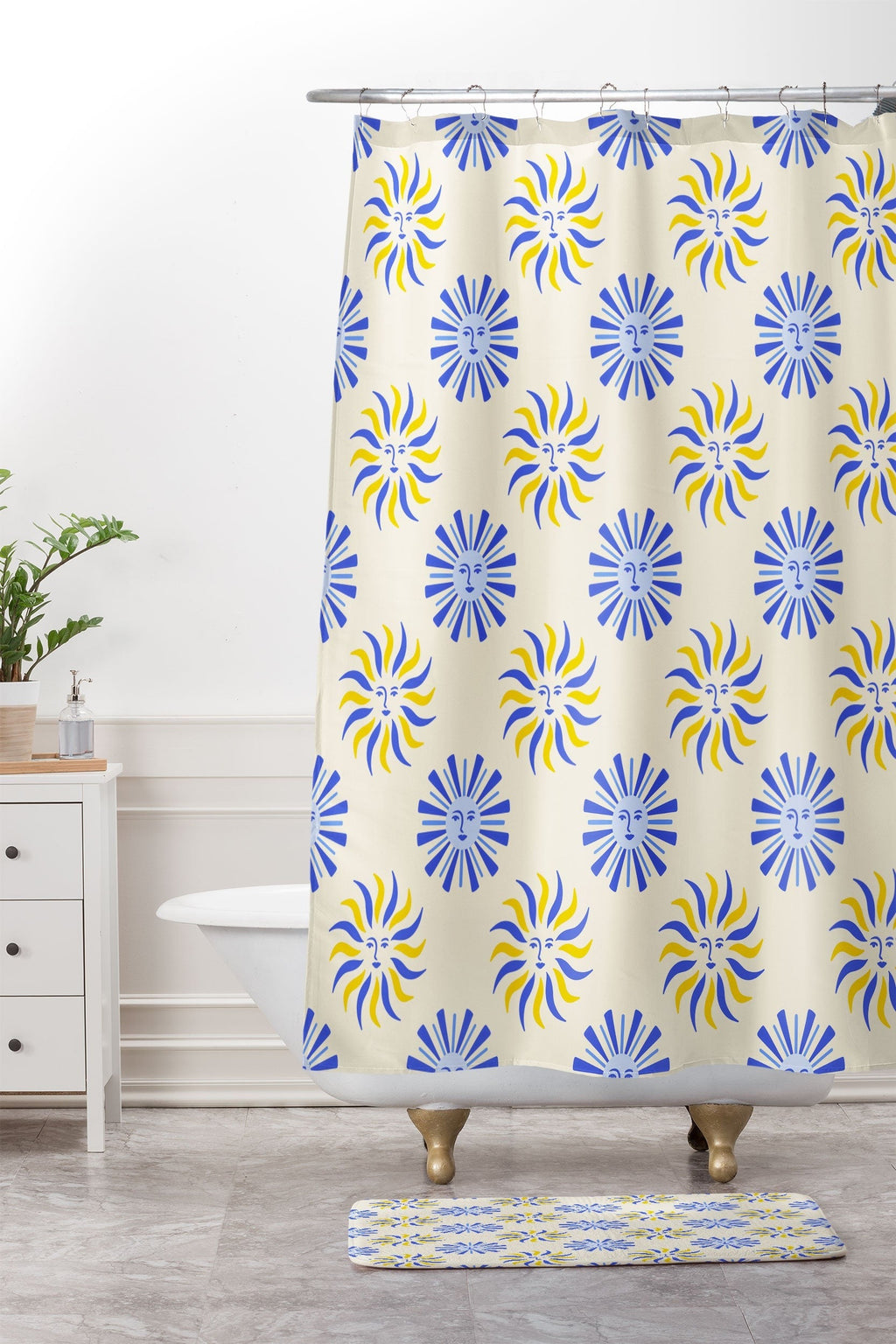 Design by Spark Dolce Vita Radial Sun Flames Memory Foam Bath Mat