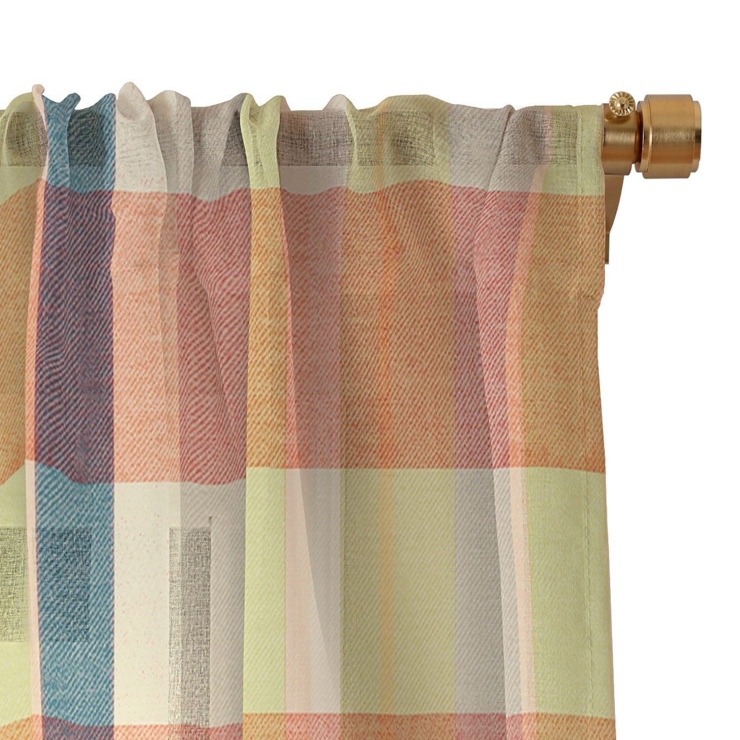 Marta Barragan Camarasa Retro Picnic Plaid Warm Tones Sheer Non Repeat