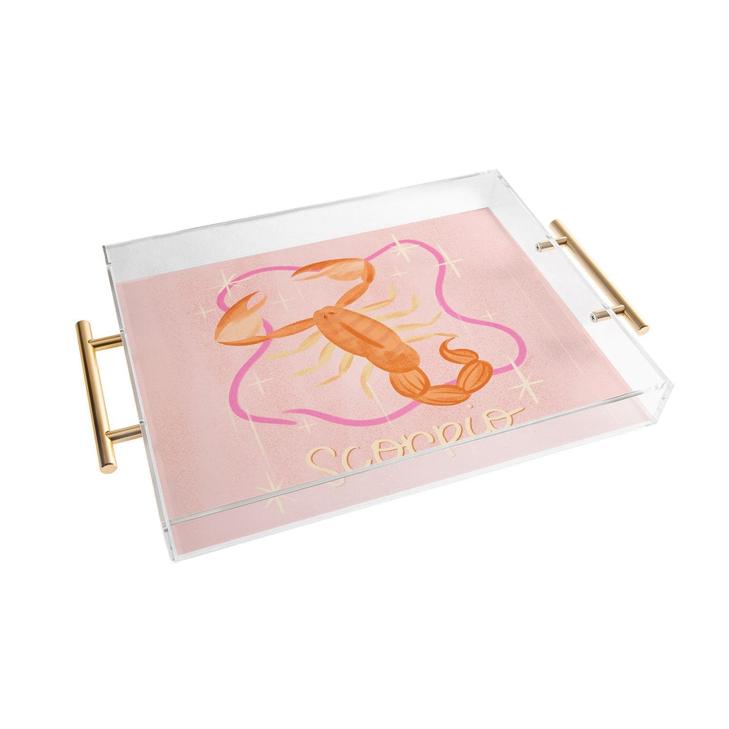 Little Om Zodiac Sign Scorpio Acrylic Tray