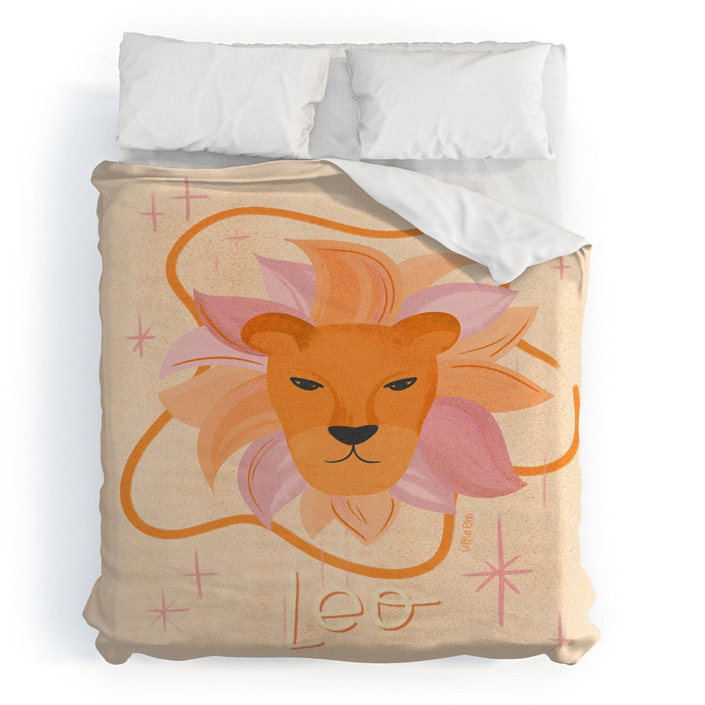 Little Om Zodiac Signs Leo Duvet Cover