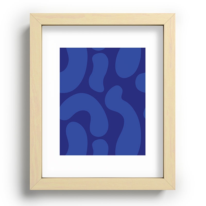 Camilla Foss Blue Pebble Recessed Framing Rectangle