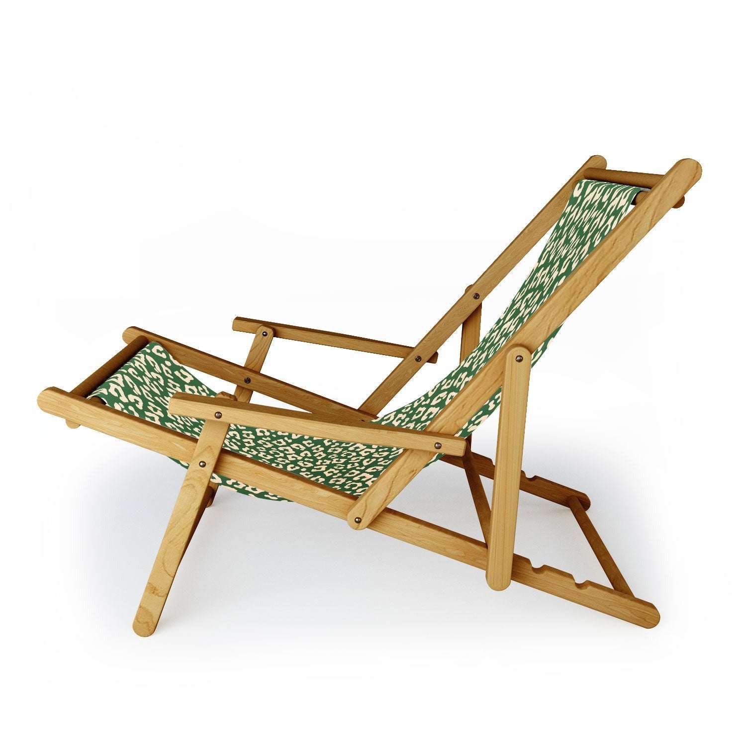 Avenie BR Cheetah Print In Green Sling Chair