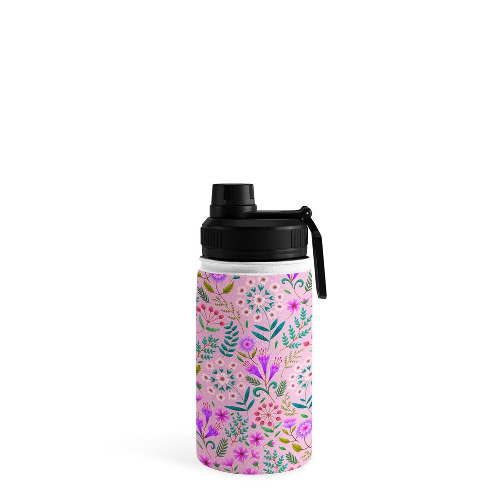 Pimlada Phuapradit Ditsy Purple Floral Half Drop Water Bottle