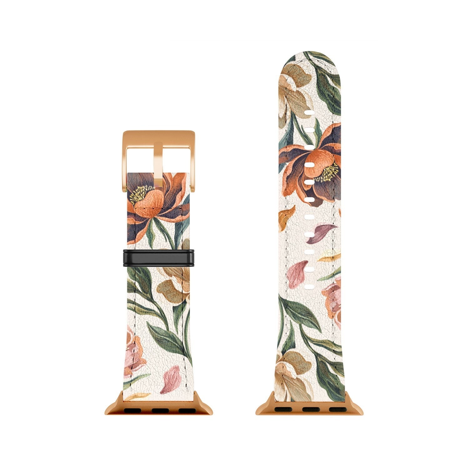 Marta Barragan Camarasa Hand Painted Peony Florals Apple Watch Band