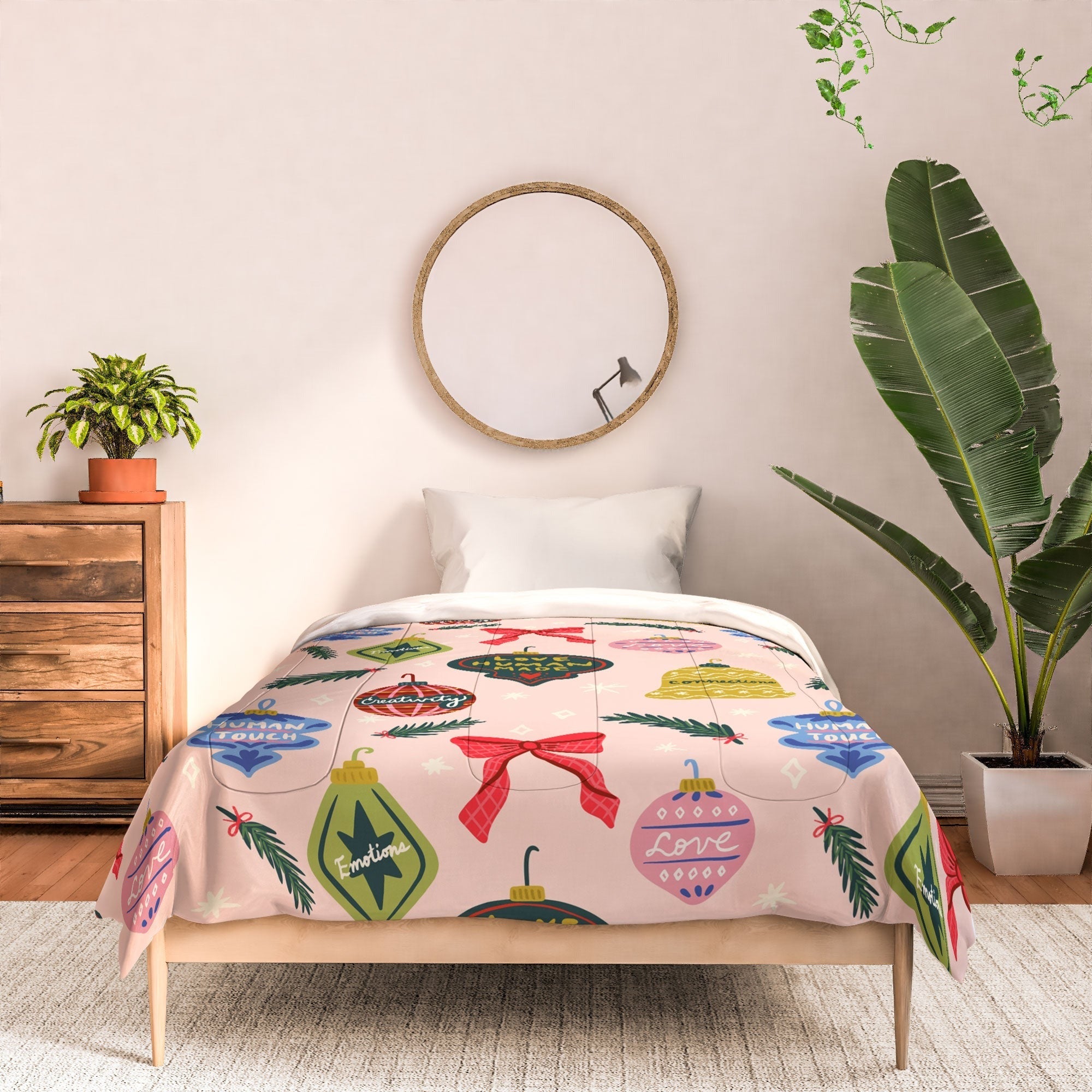 Design by Spark Love Human Made Christmas Ornaments Comforter