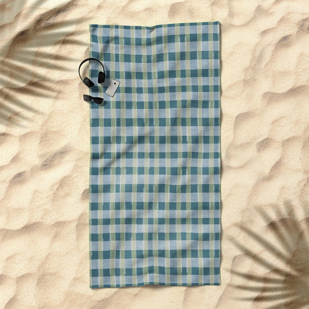 Marta Barragan Camarasa Country Style Checks Beach Towel