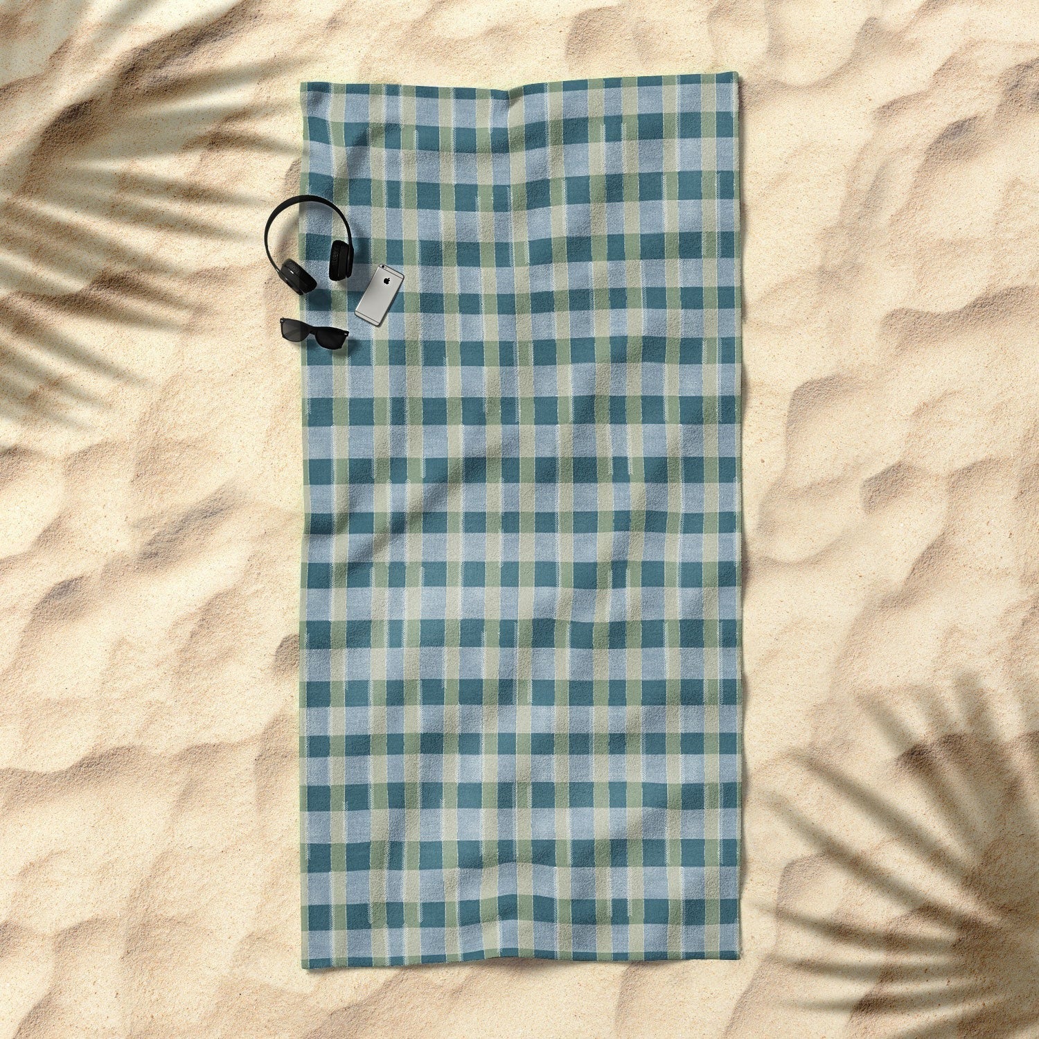 Marta Barragan Camarasa Country Style Checks Beach Towel