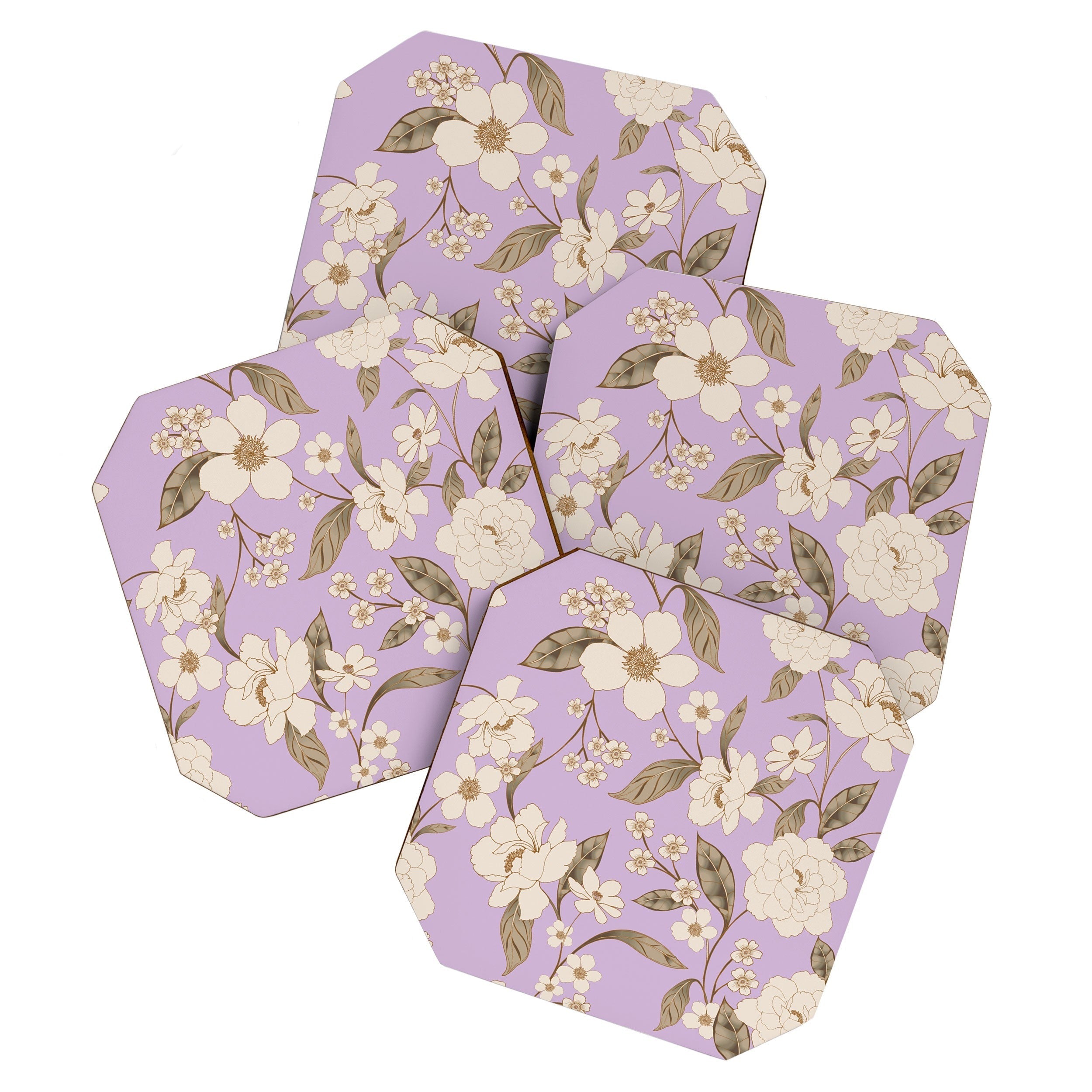 Gabriela Fuente Roberta lilac Coaster Set