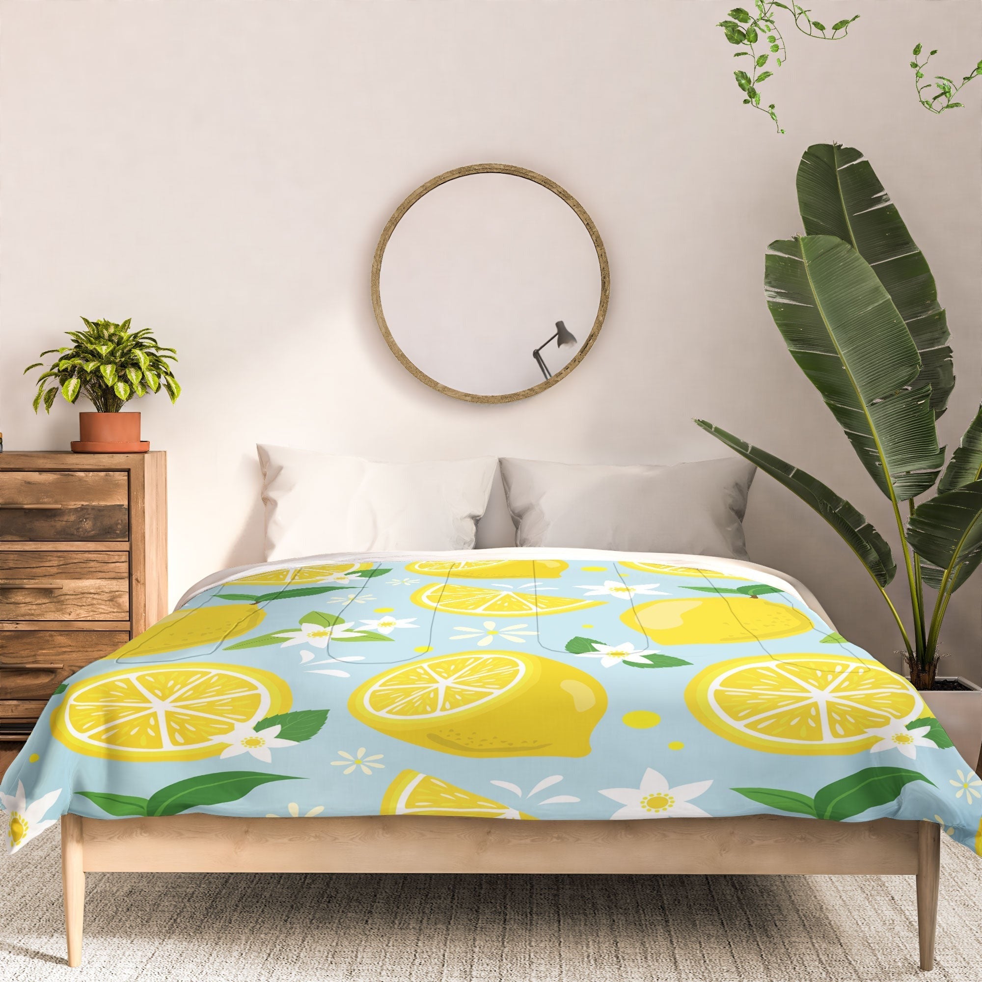 Design by Spark Lemony Fresh Florals Comforter