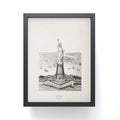 DENY Designs Vintage Lady Liberty Framed Mini Art Print