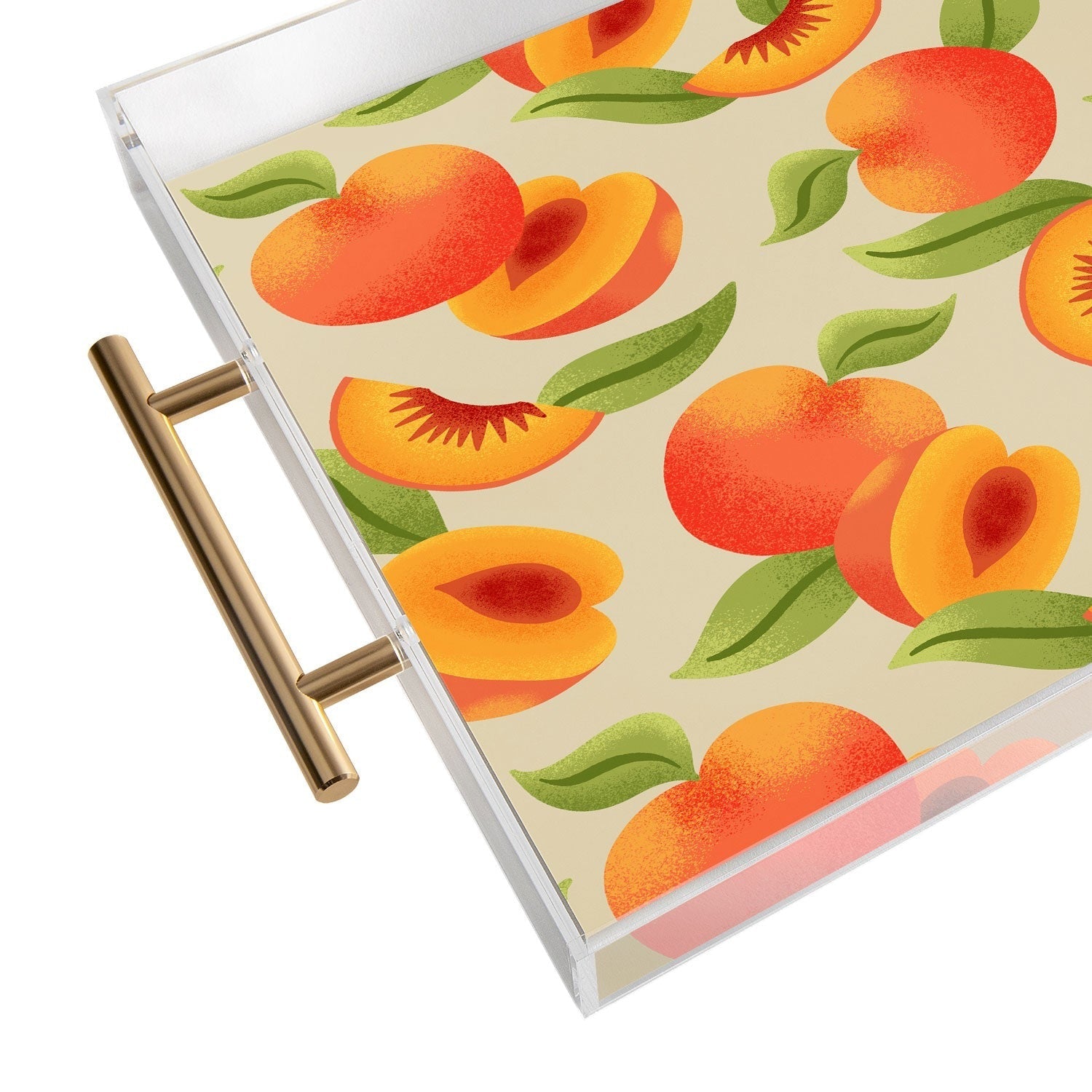Jessica Molina Peach Pattern Acrylic Tray