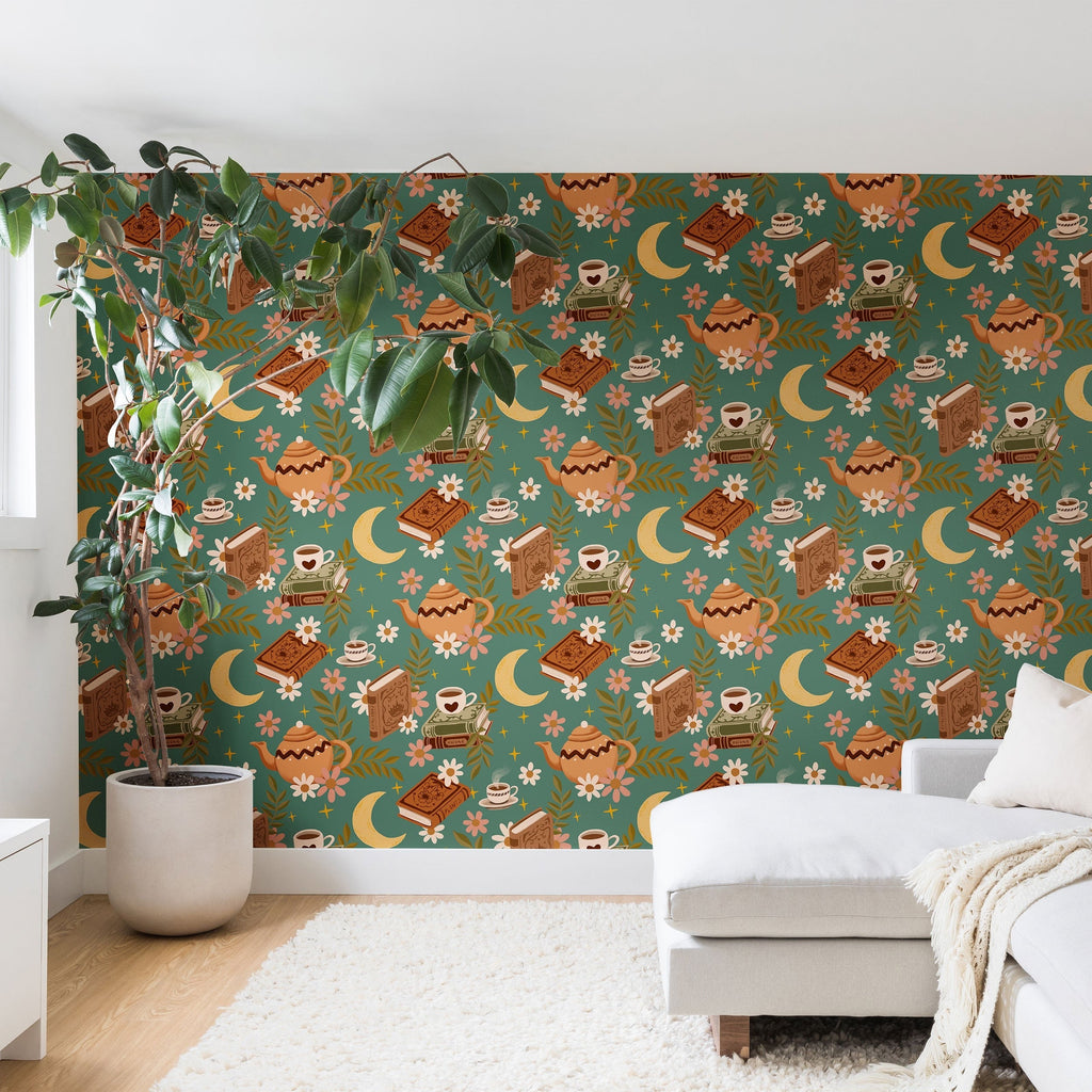Avenie Moonlit Reading Nook I Wall Mural