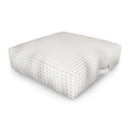Colour Poems Gingham Plaid Pattern Cloud White Outdoor Floor Cushion