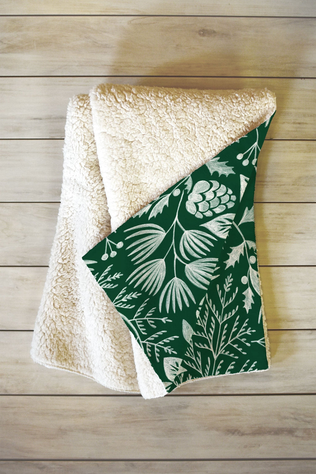 Pimlada Phuapradit Christmas Poinsettia Fleece Throw Blanket